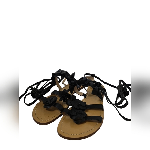 Tory Burch Blossom Gladiator Sandals Floral Shoes Flats Flip Flop  10 Slide - Picture 4 of 5